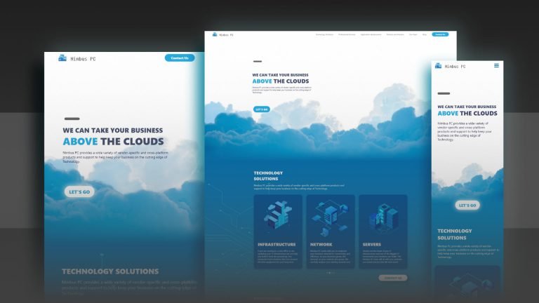 Página de Inicio, sitio web Nimbus PC